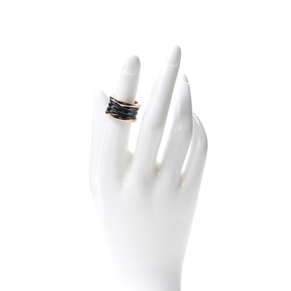 Bulgari 18K Rose Gold Black Ceramic B.Zero1 Four-Band Ring 51 5.75 2 of 7