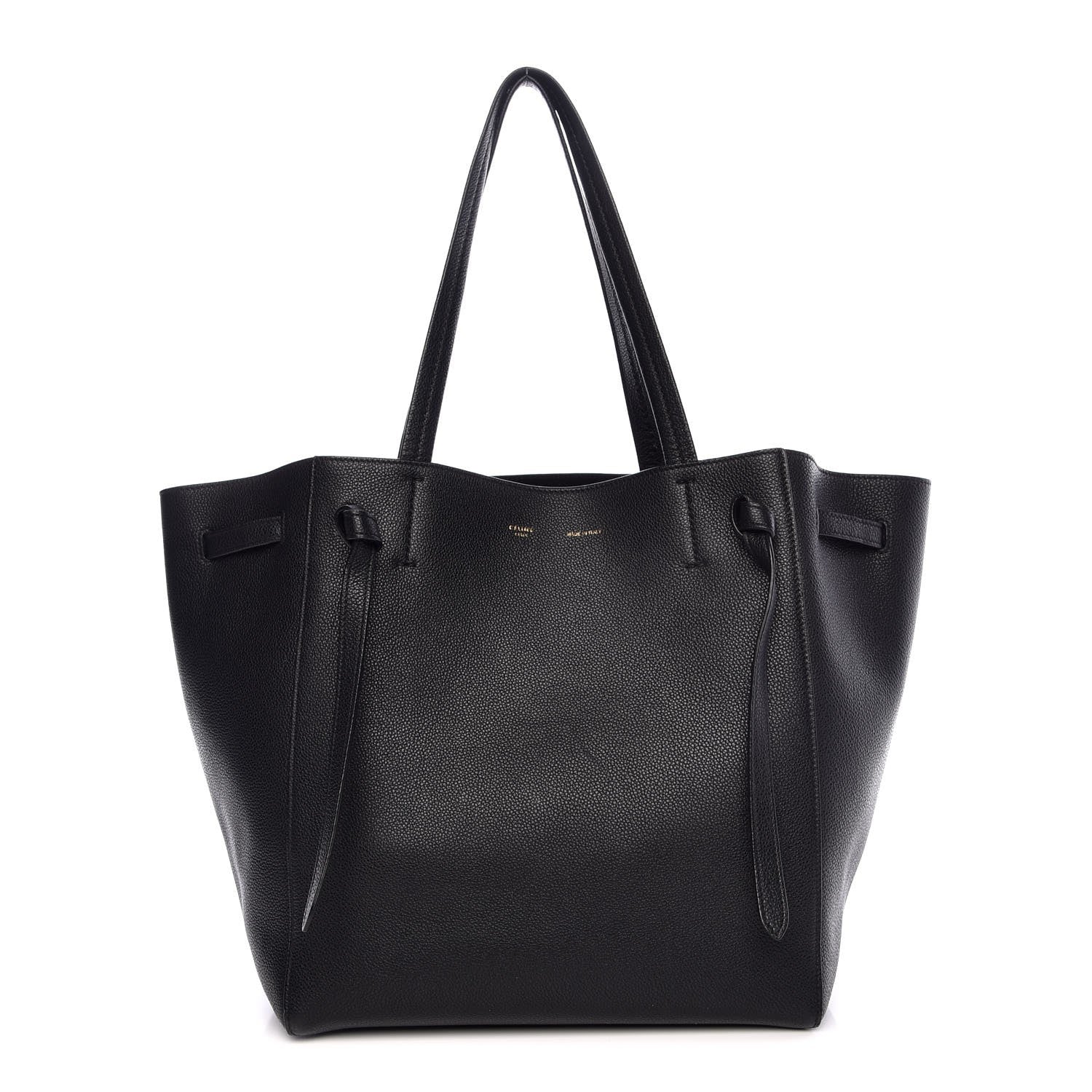 Celine Soft Grained Calfskin Small Belt Cabas Phantom Black 1 of 13