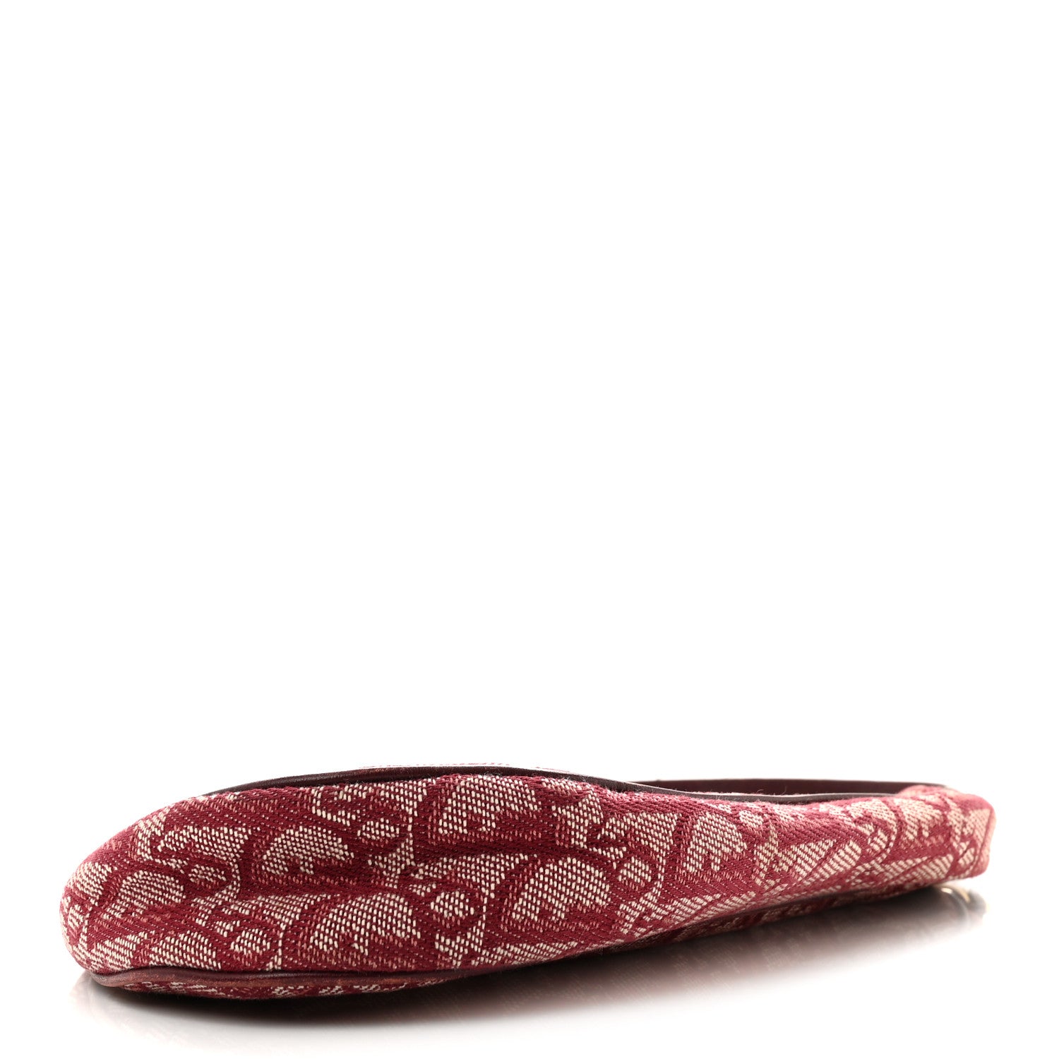 Christian Dior Monogram Mini Saddle Pochette Burgundy 4 of 14