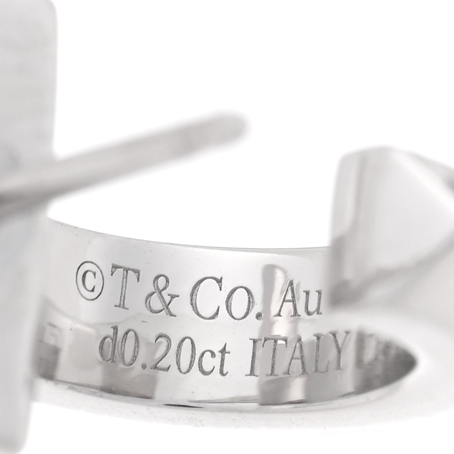 18K White Gold Diamond T1 Hoop Earrings