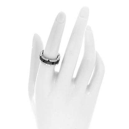 Chanel 18K White Gold Ceramic Diamond Medium Ultra Ring Black 53 6.5 2 of 5