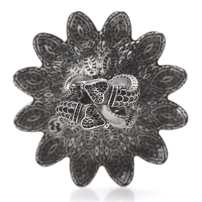 Gucci Sterling Silver Resin Flower Ring Turquoise 54 7 3 of 5