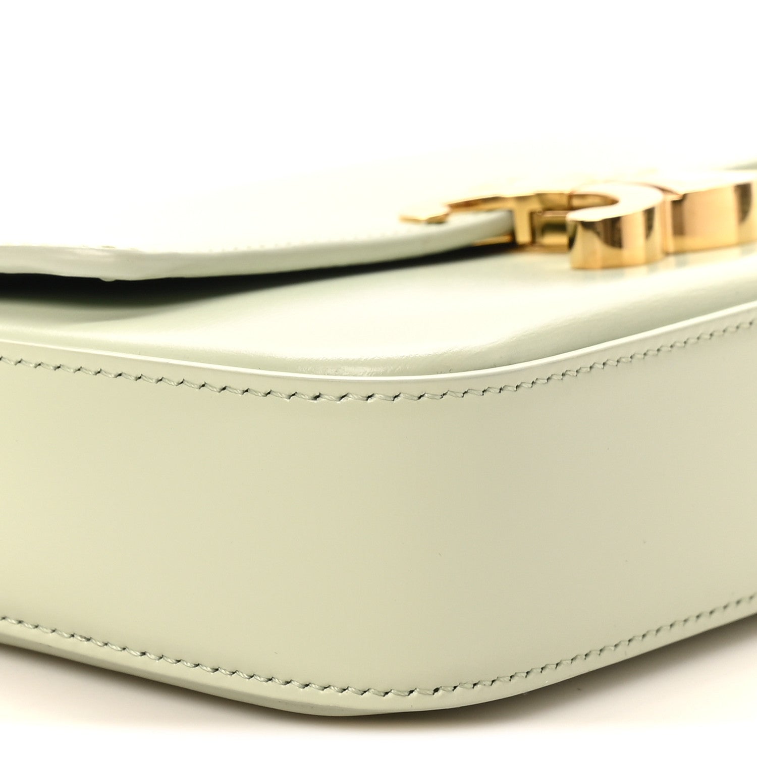 Celine Shiny Calfskin Triomphe Chain Shoulder Bag Jade 9 of 9