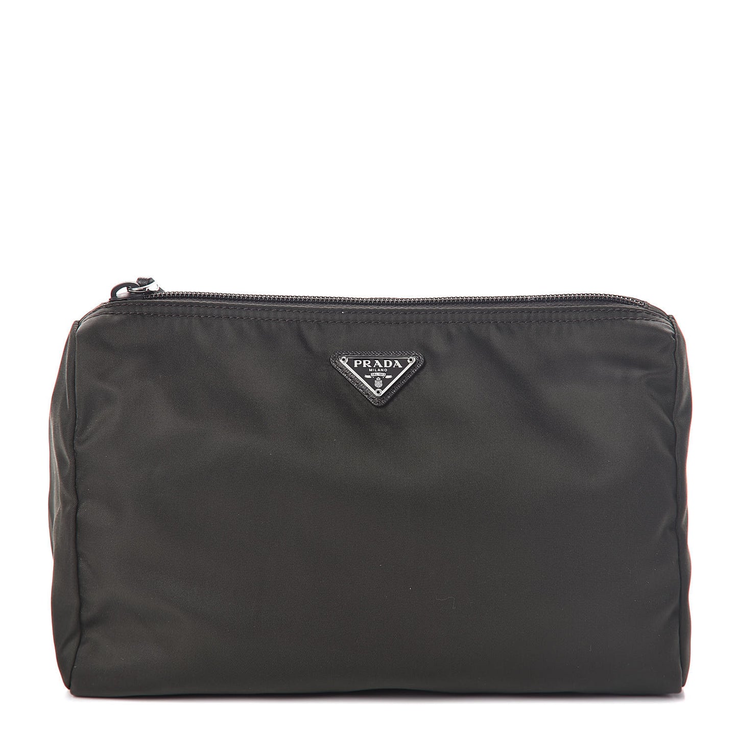 Nylon Tessuto Cosmetic Pouch Ebano
