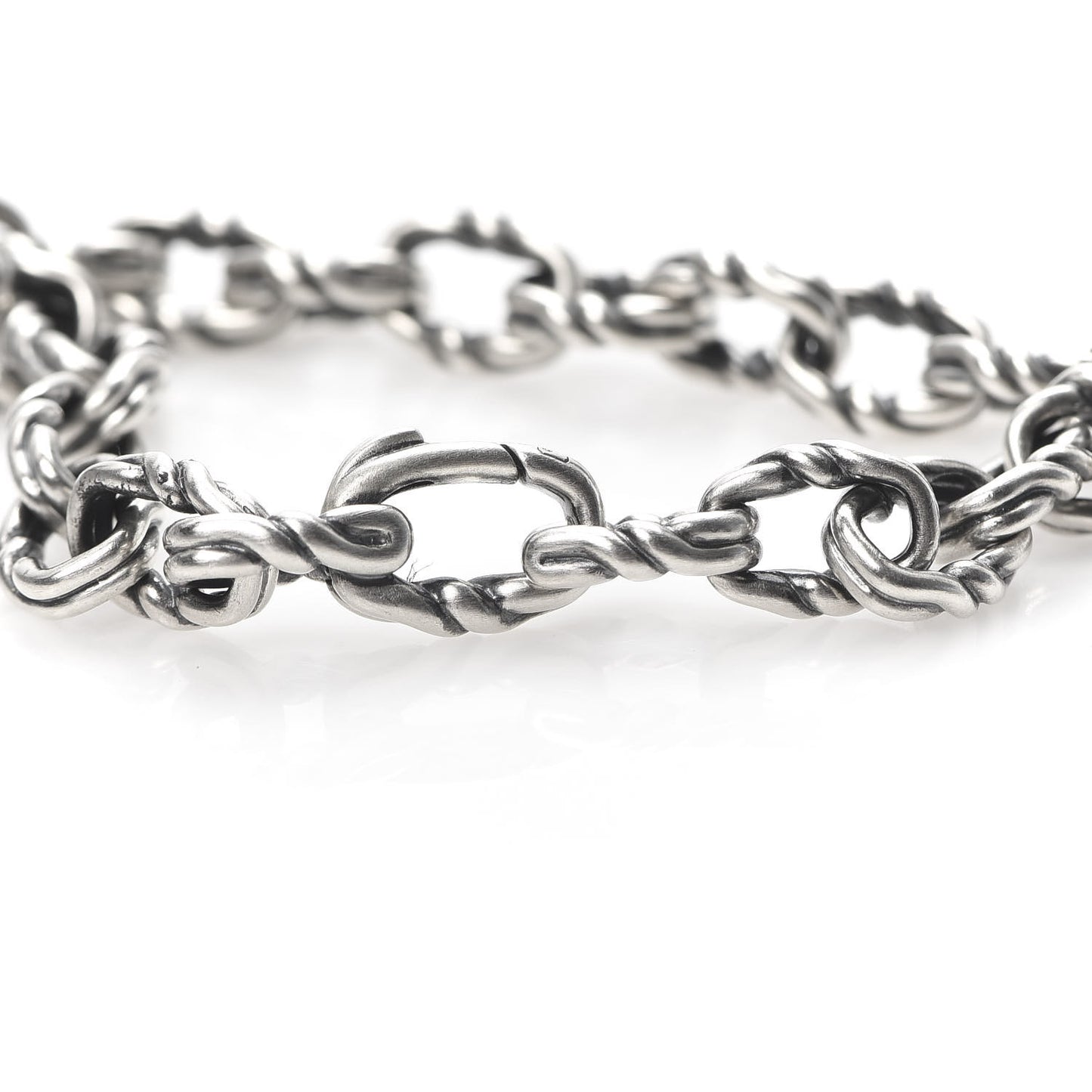 Sterling Silver 8mm Twist Link Chain Bracelet