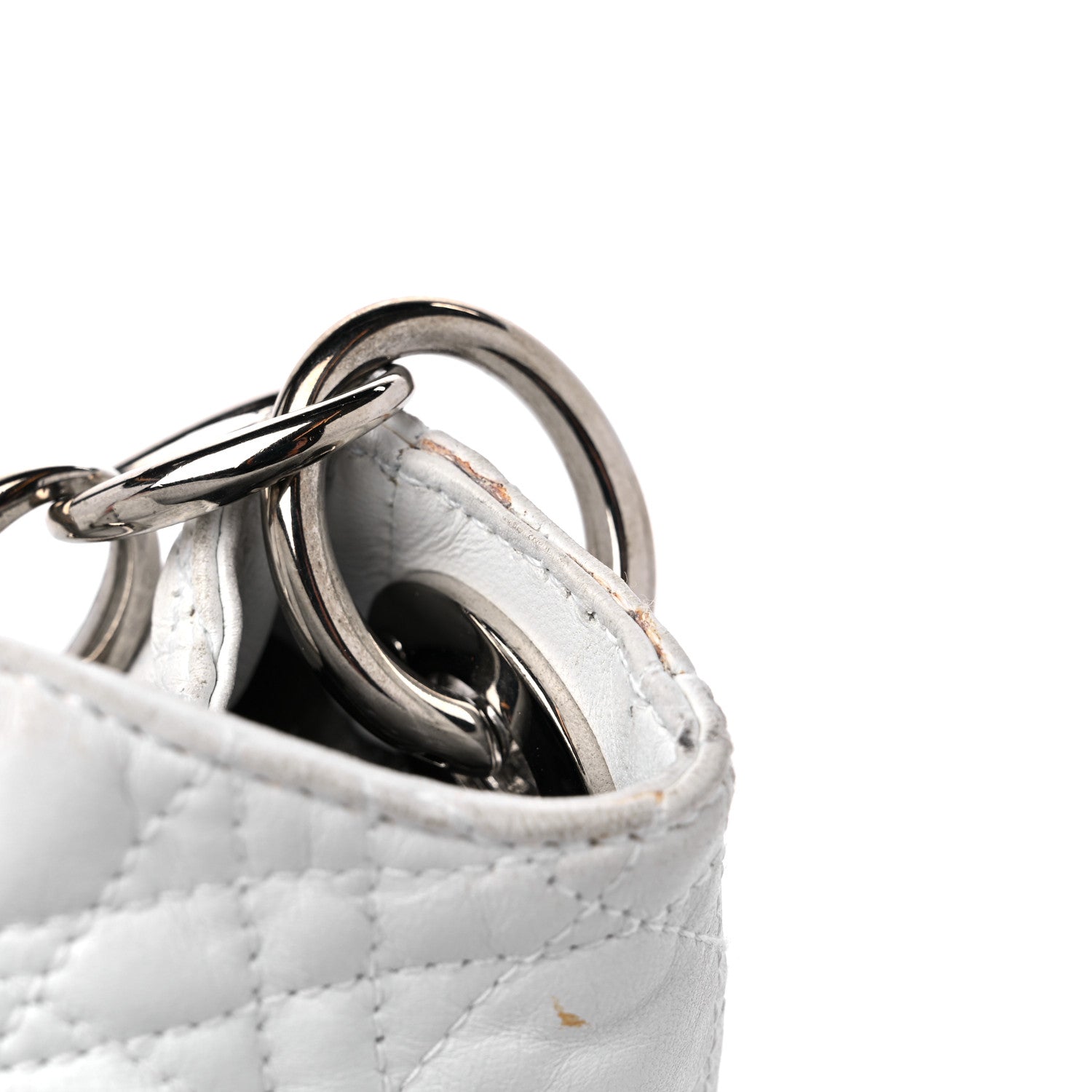 Christian Dior Lambskin Cannage Small Dior Soft Hobo White 15 of 17