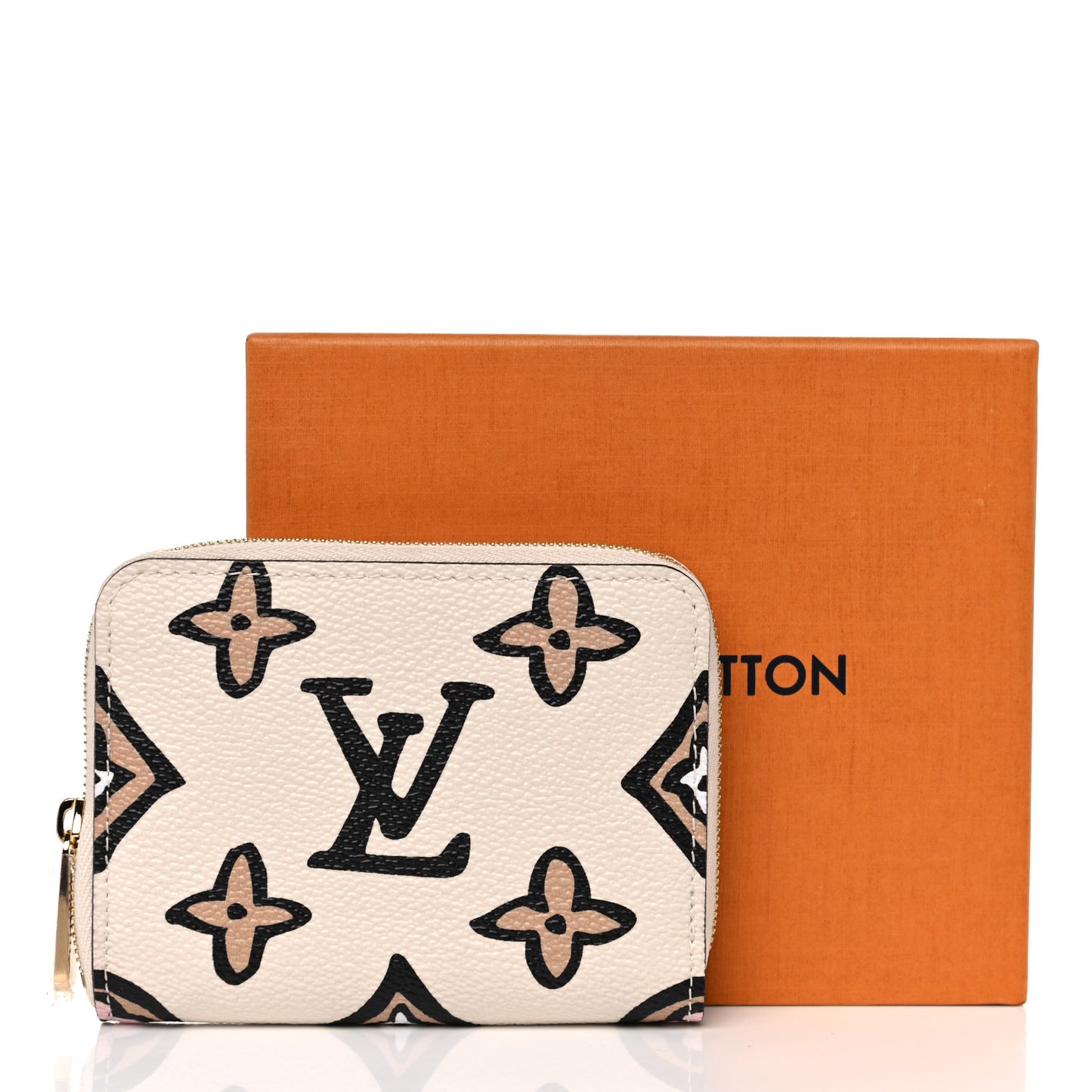Monogram Giant Wild At Heart Zippy Coin Purse Creme
