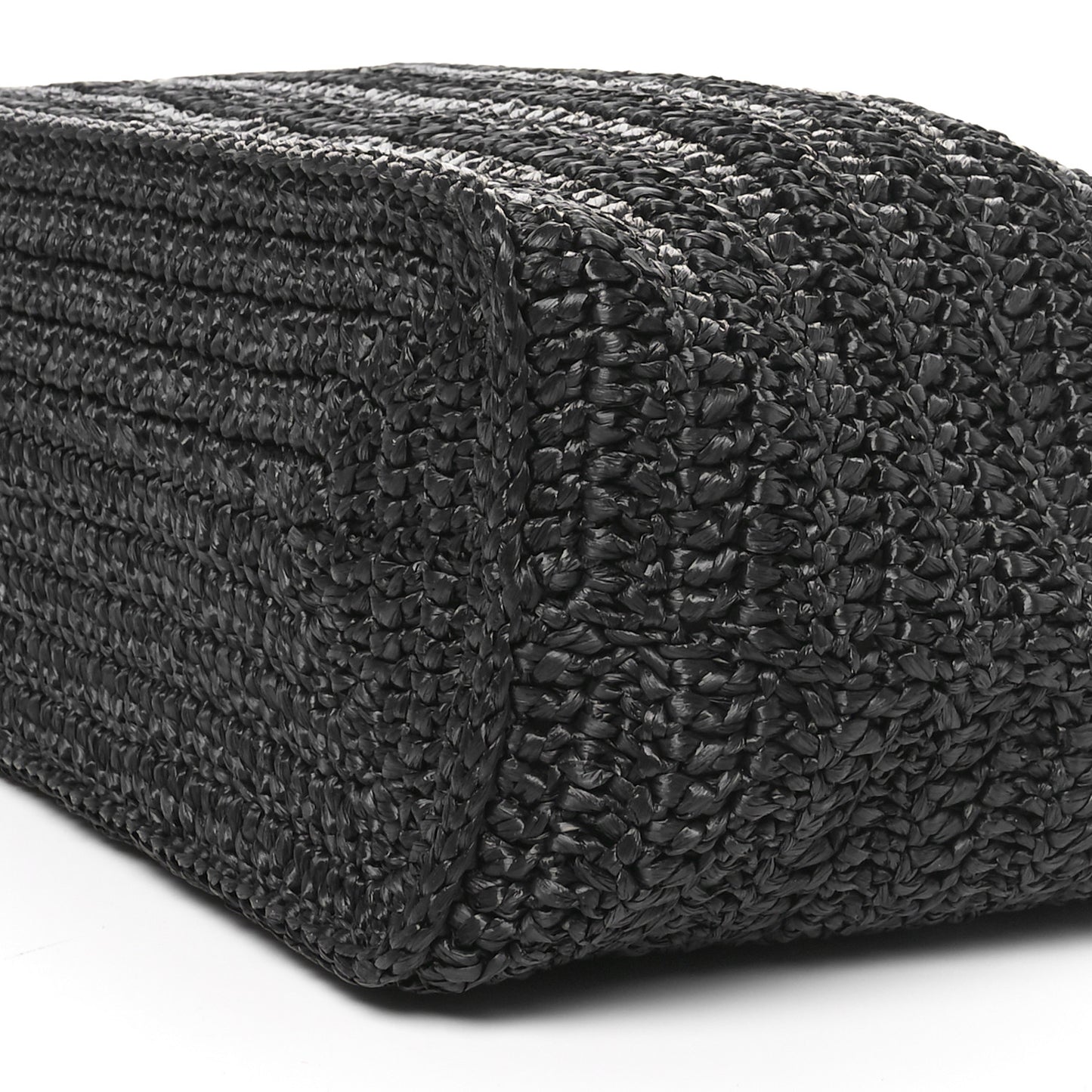 Raffia Rive Gauche Tote Black