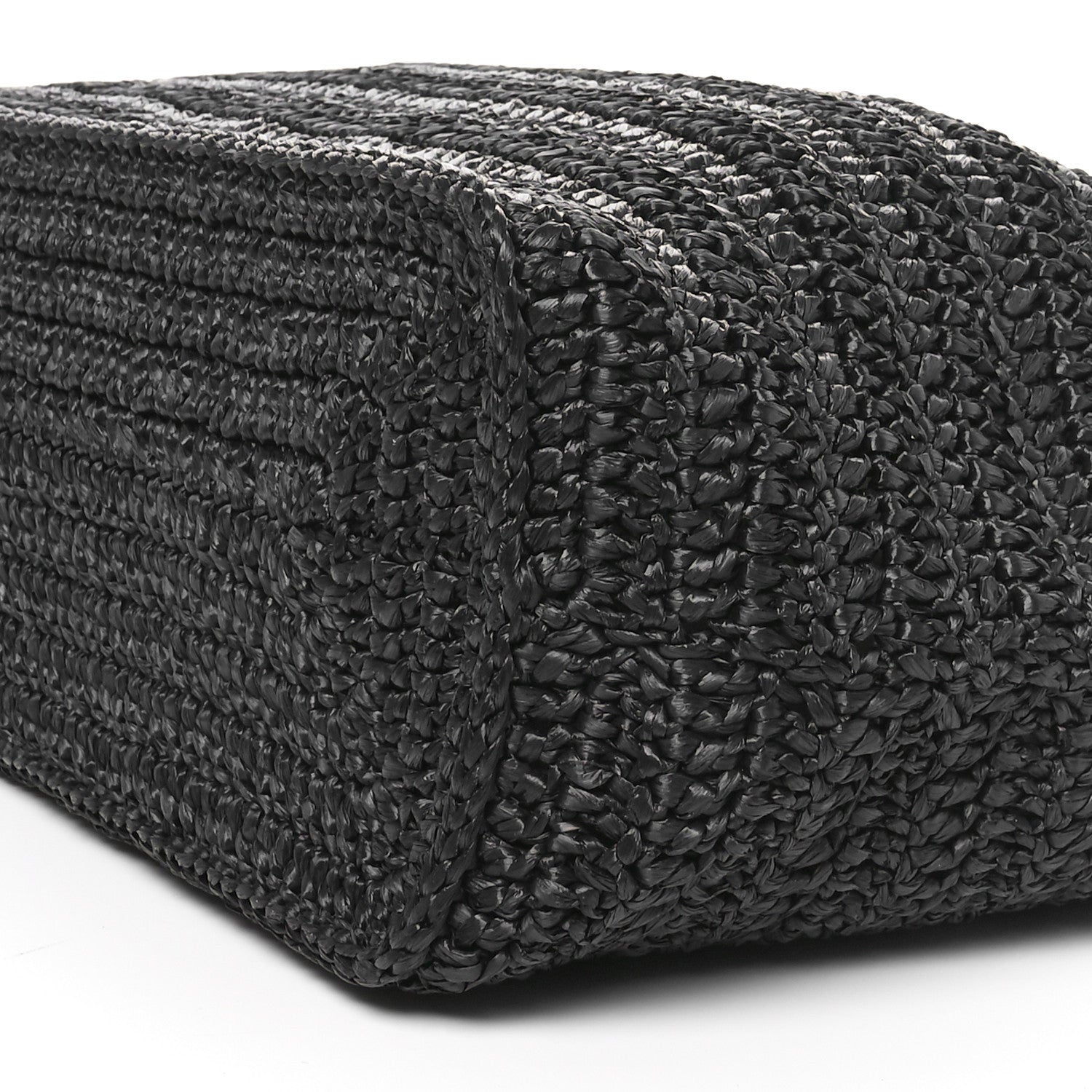 Saint Laurent Raffia Rive Gauche Tote Black 10 of 10