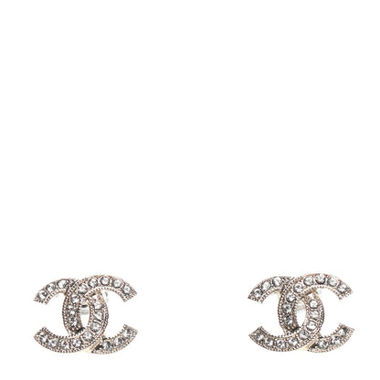 Chanel Crystal Mini Timeless CC Earrings Gold 1 of 4