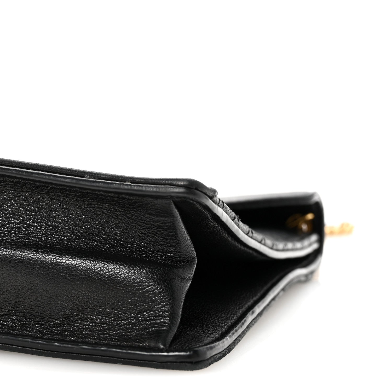 Saint Laurent Lambskin Quilted Monogram Gaby Chain Bag Black 9 of 11