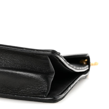 Saint Laurent Lambskin Quilted Monogram Gaby Chain Bag Black 9 of 11