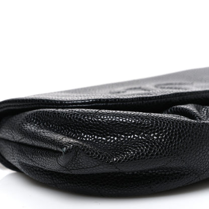 Chanel Caviar Half Moon Wallet On Chain WOC Black 10 of 12