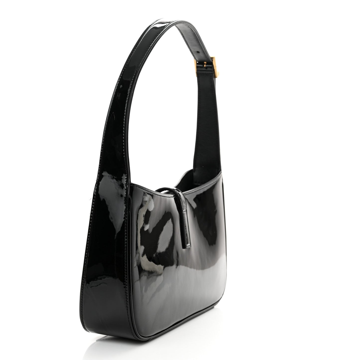 Patent Calfskin Le 5 A 7 Hobo Black