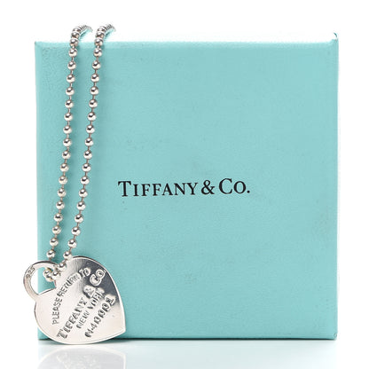 Tiffany Sterling Silver Long Return to Tiffany Heart Pendant Necklace 5 of 5