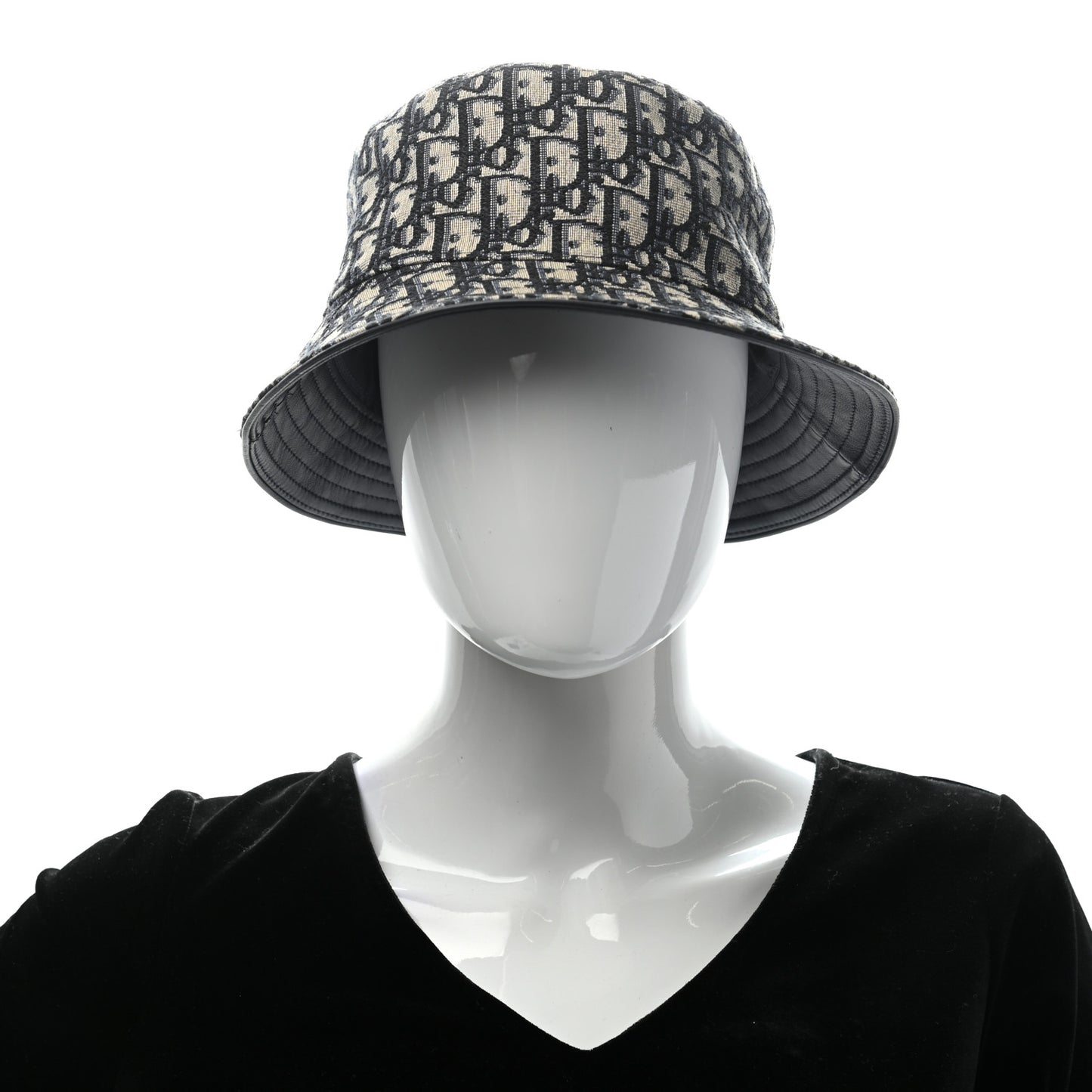 Oblique Jacquard Bucket Hat L Blue