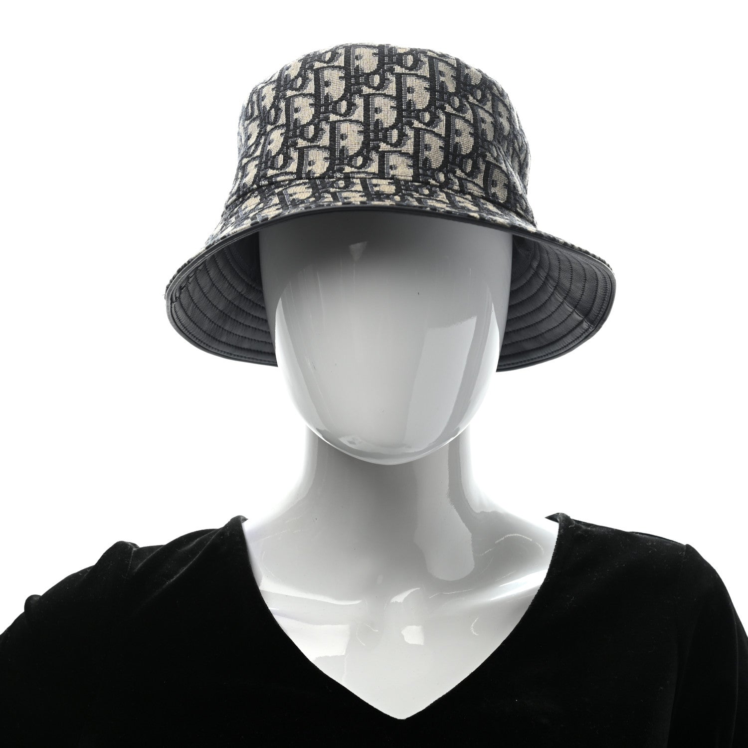 Christian Dior Oblique Jacquard Bucket Hat L Blue 2 of 9