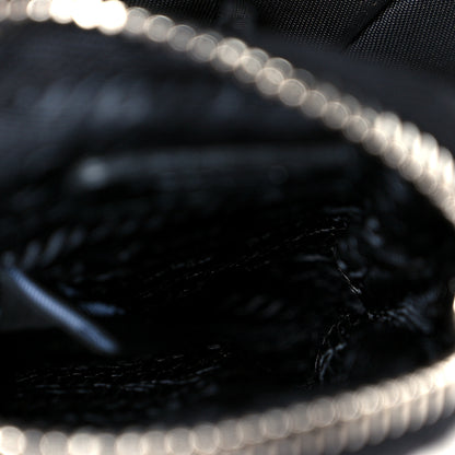 Prada Re-Nylon Nappa Triangle Quilted Padded Double Handled Zip Pocket Tote Black 9 of 13