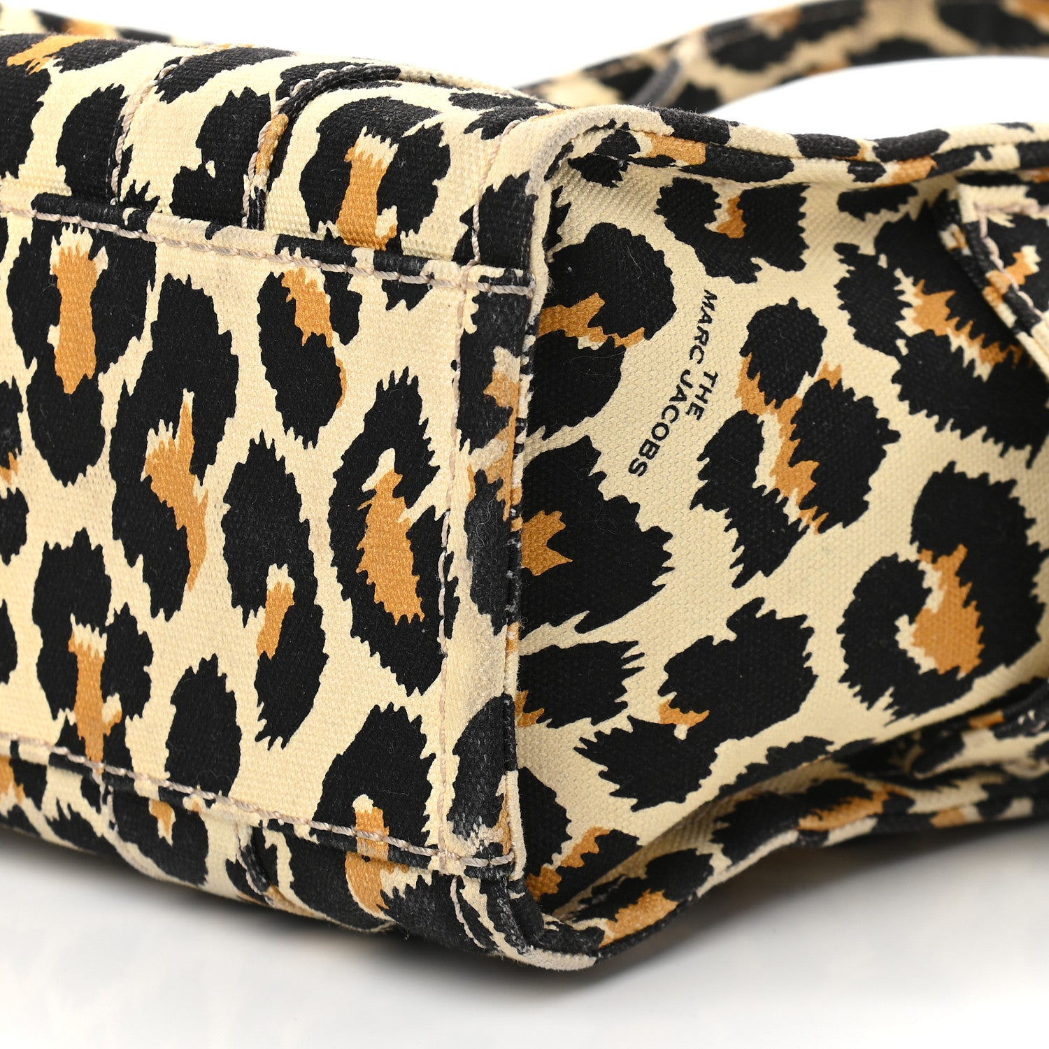 Marc Jacobs Cotton Canvas Leopard Print Mini The Traveler Tote Bag 9 of 11