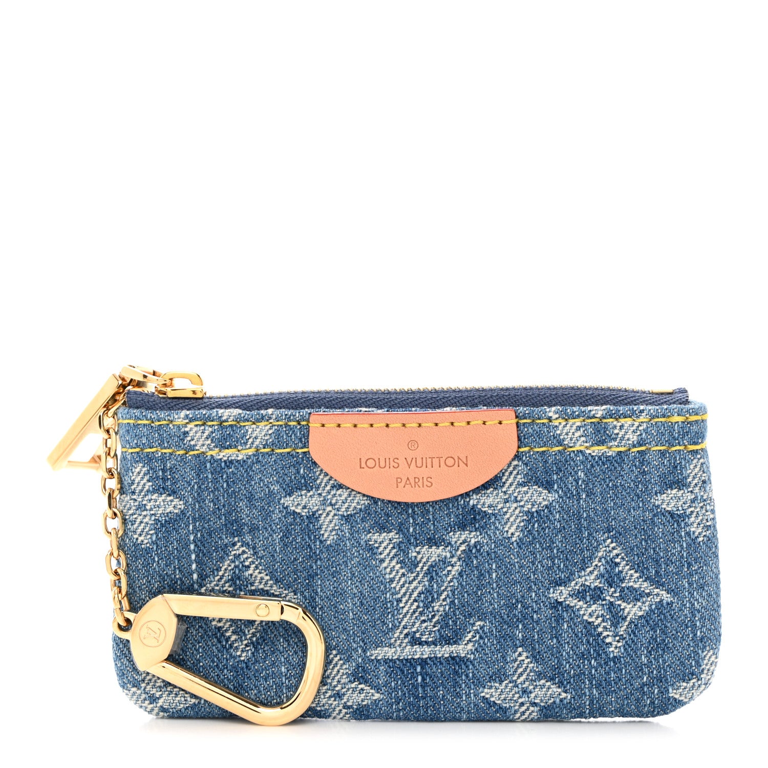 Louis Vuitton LOUIS VUITTON Monogram Denim Key Pouch Denim Blue 1 of 6