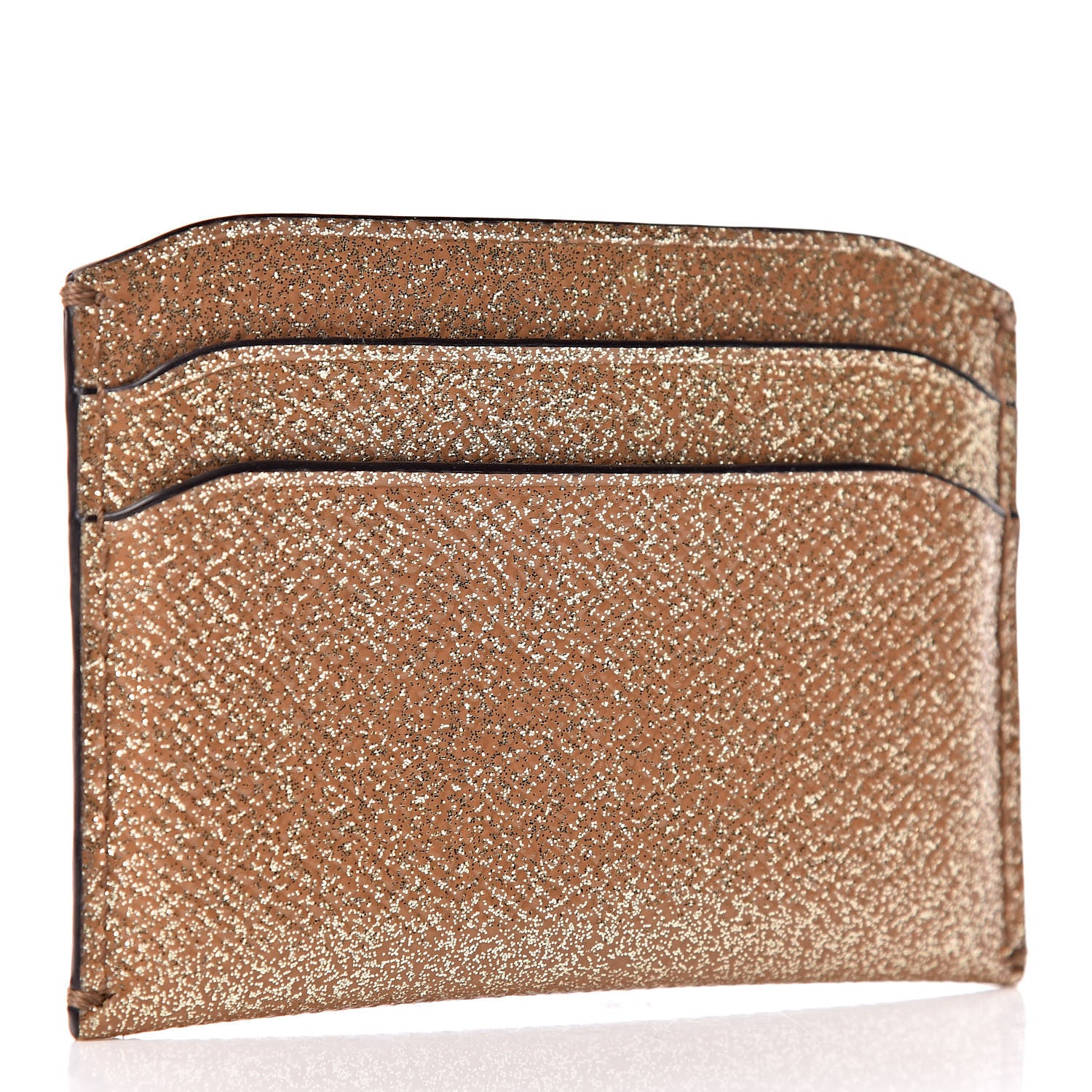 Burberry Patent Glitter Card Holder Gold 3 of 7