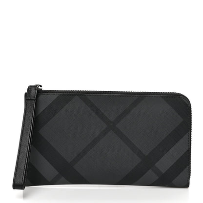 Burberry London Check Large Travel Wallet Black 1 of 8