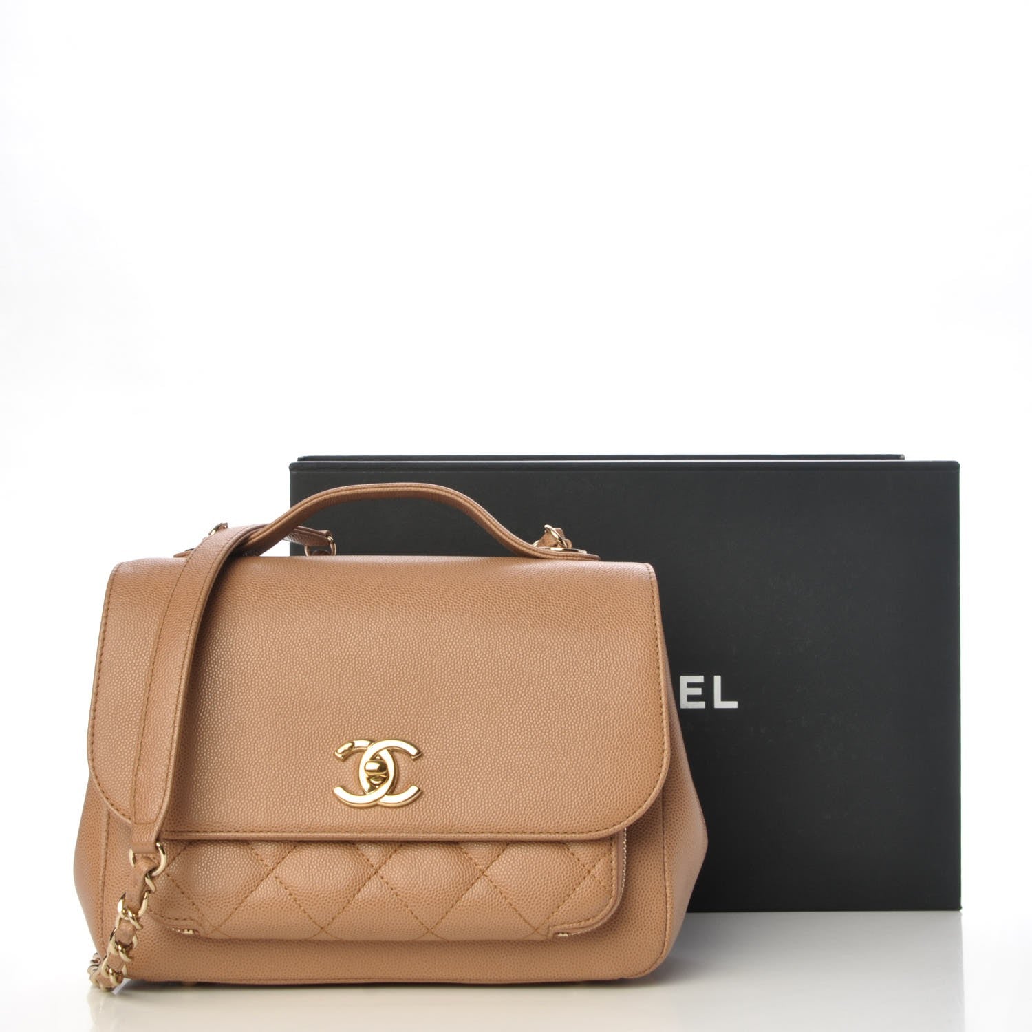 Chanel Caviar Quilted Small Business Affinity Flap Camel 9 of 9