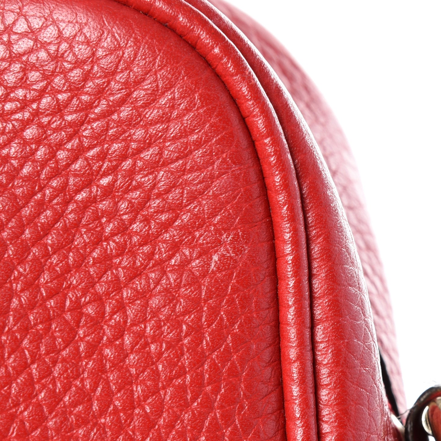Pebbled Calfskin Small Soho Disco Bag Tabasco Red