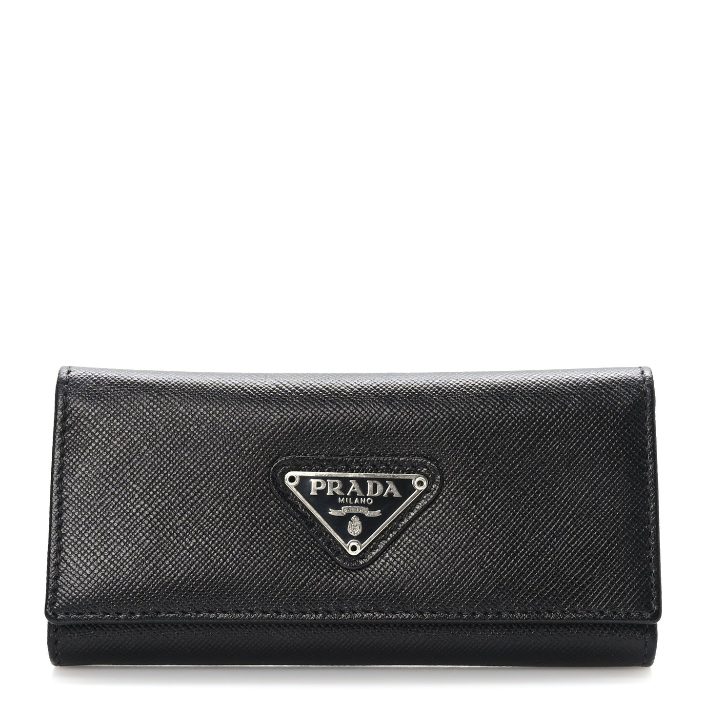 Saffiano Metal 6 Key Holder Black