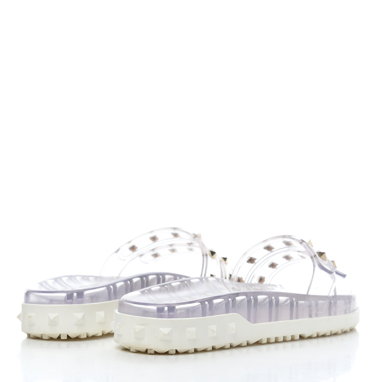 Valentino Garavani PVC Jelly Rockstud Slide Sandals 40 Clear 4 of 18