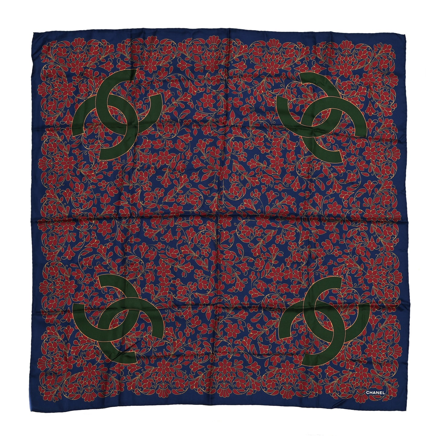 Silk CC Square Scarf Multicolor