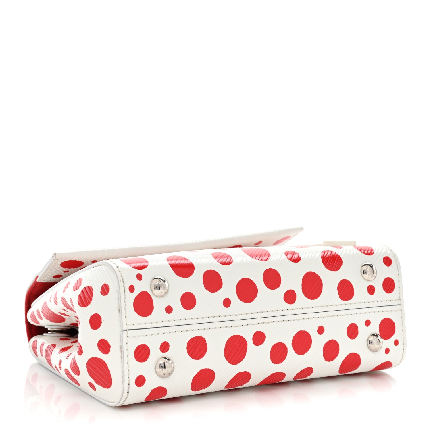 Louis Vuitton LV X YK Monogram Kusama Epi Cluny Mini White Red 4 of 8