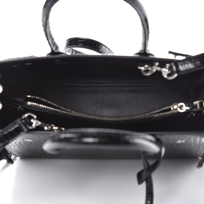 Saint Laurent Calfskin Crocodile Embossed Baby Sac De Jour Black 5 of 10