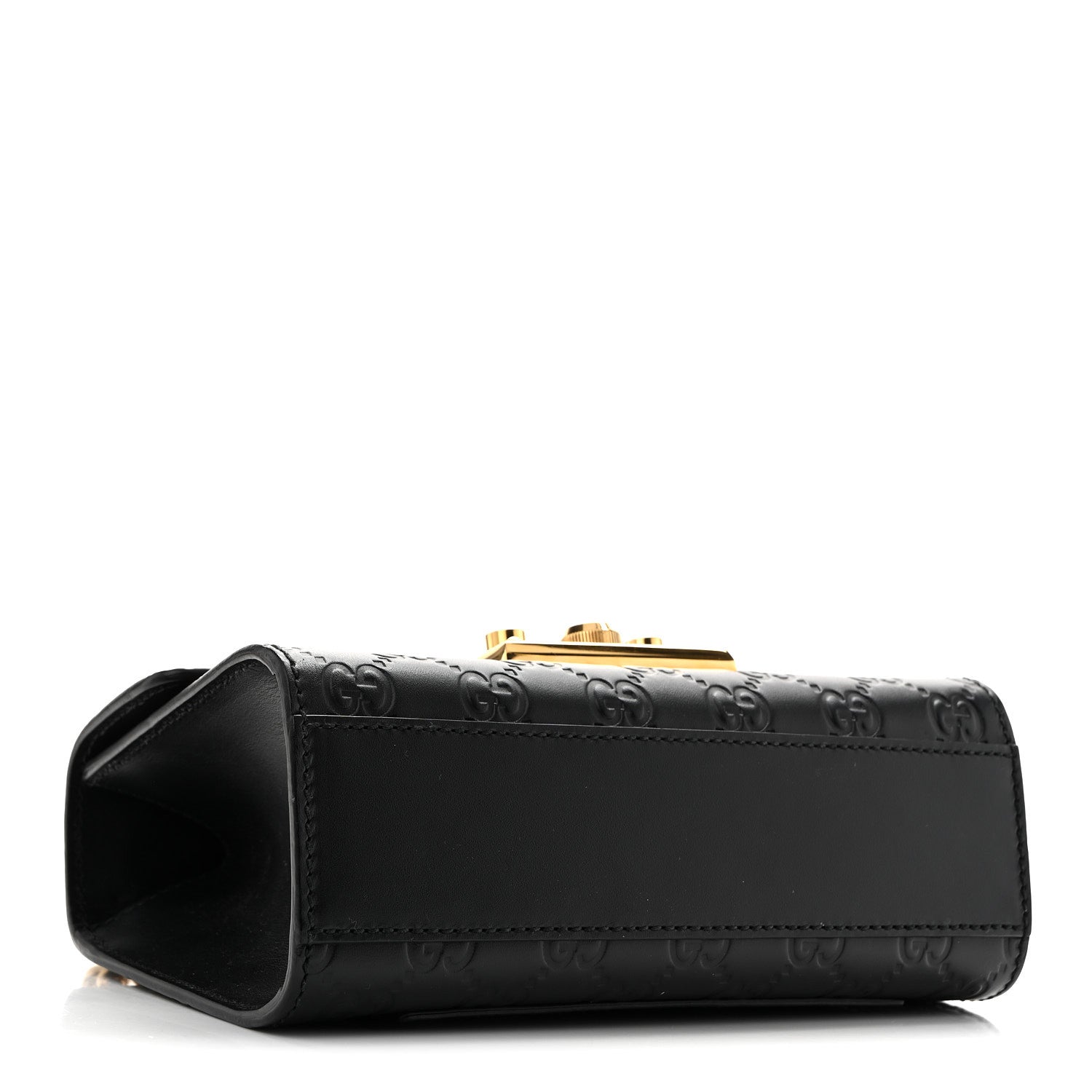 Gucci Guccissima Small Padlock Shoulder Bag Black 4 of 12