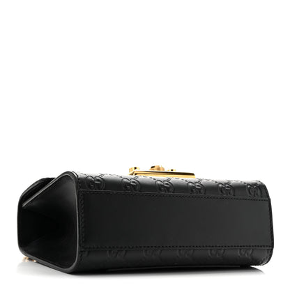 Gucci Guccissima Small Padlock Shoulder Bag Black 4 of 12