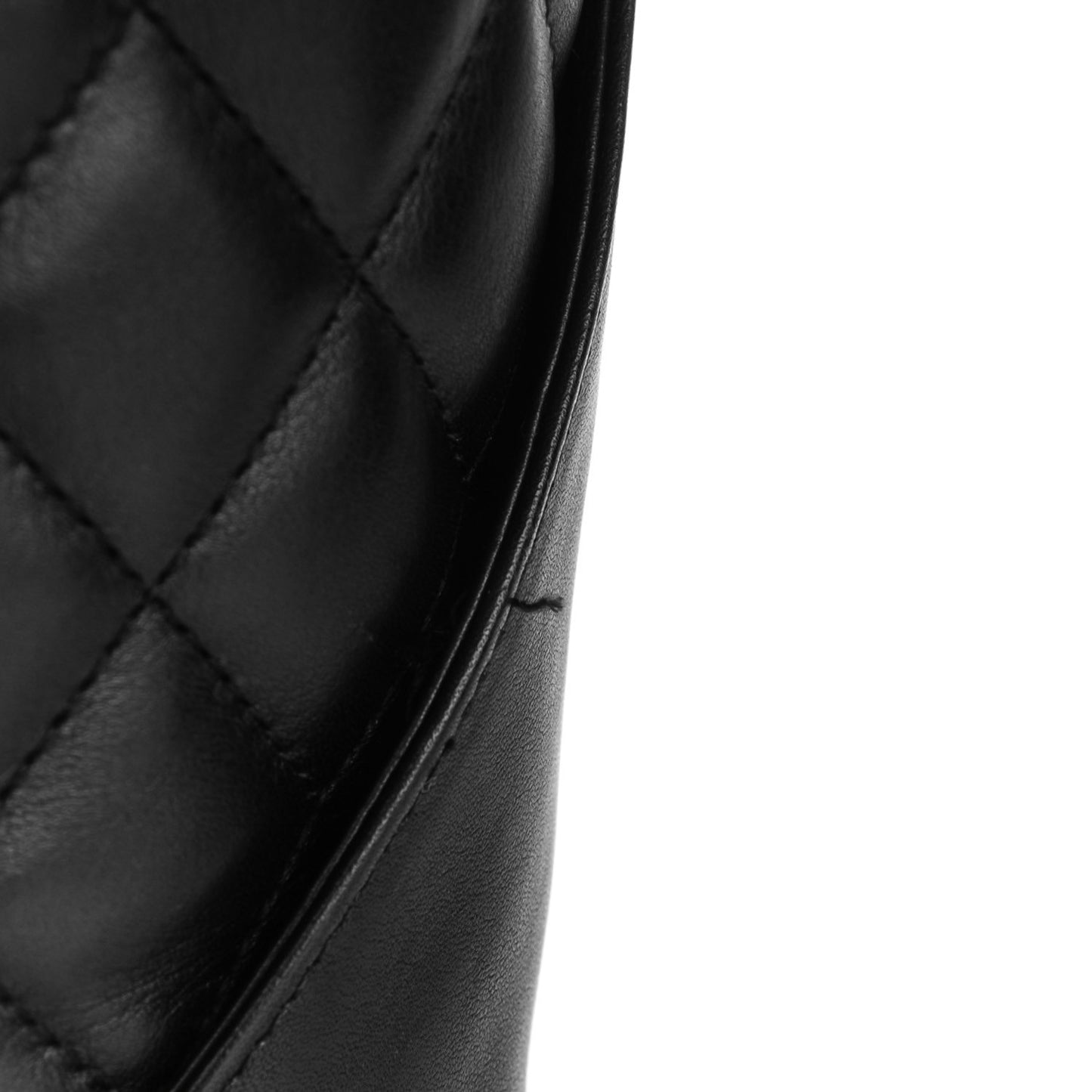 Calfskin Quilted Large Cambon Tote Black