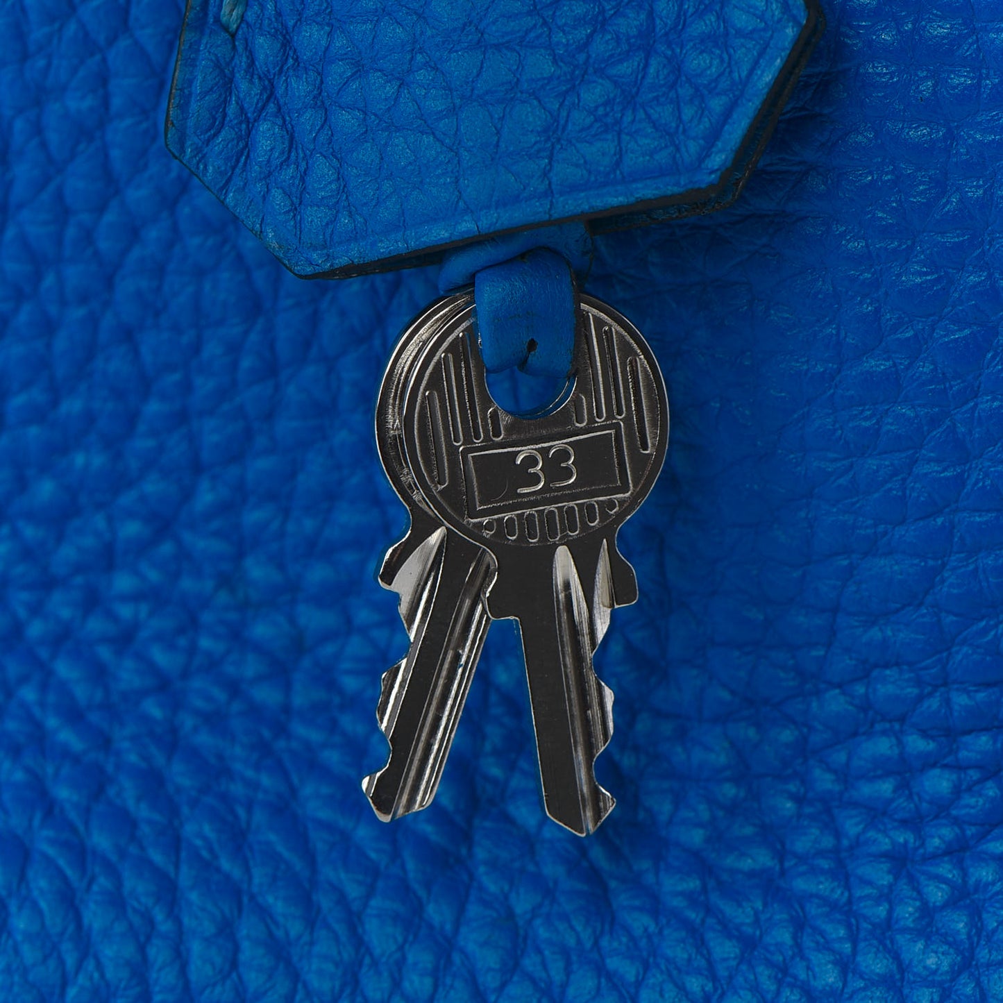 Taurillon Clemence Birkin 35 Bleu Hydra