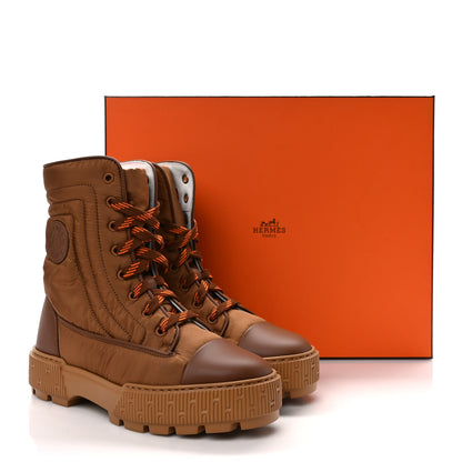 Hermes Calfskin Parachute Fresh Ankle Boots 36 Brun Amourette 10 of 10