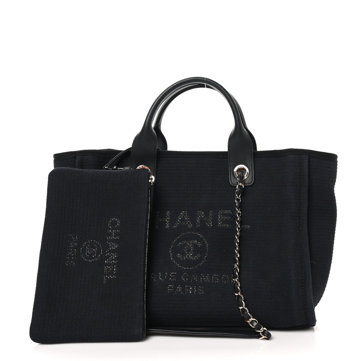 Chanel Mixed Fibers Small Deauville Tote Black 5 of 21