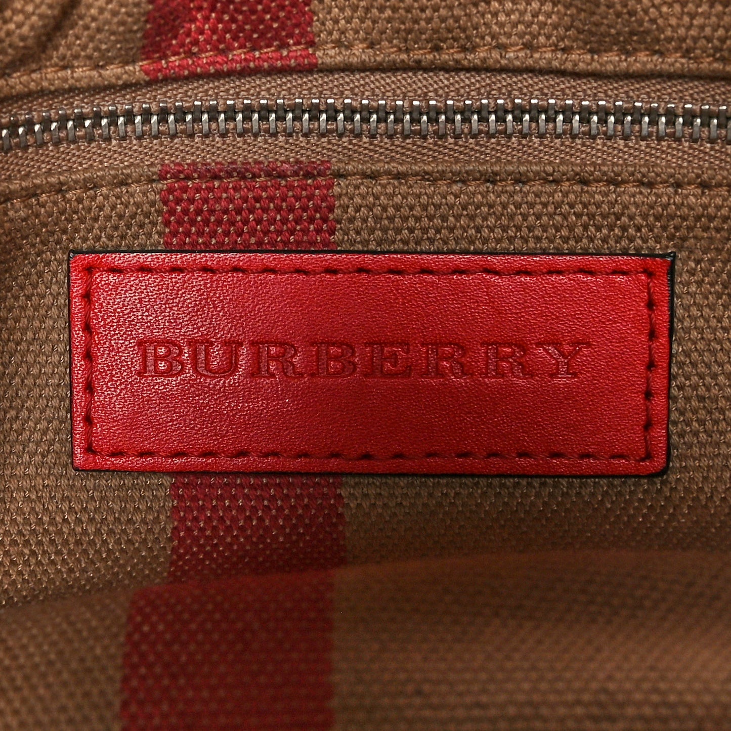 Grainy Calfskin House Check Small Maidstone Red