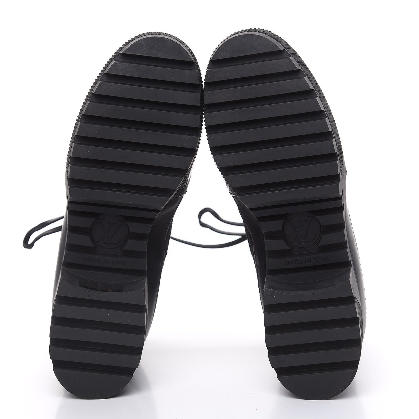 Suede Calfskin Monogram LV Black Heart Laureate Platform Desert Boots 36 Black