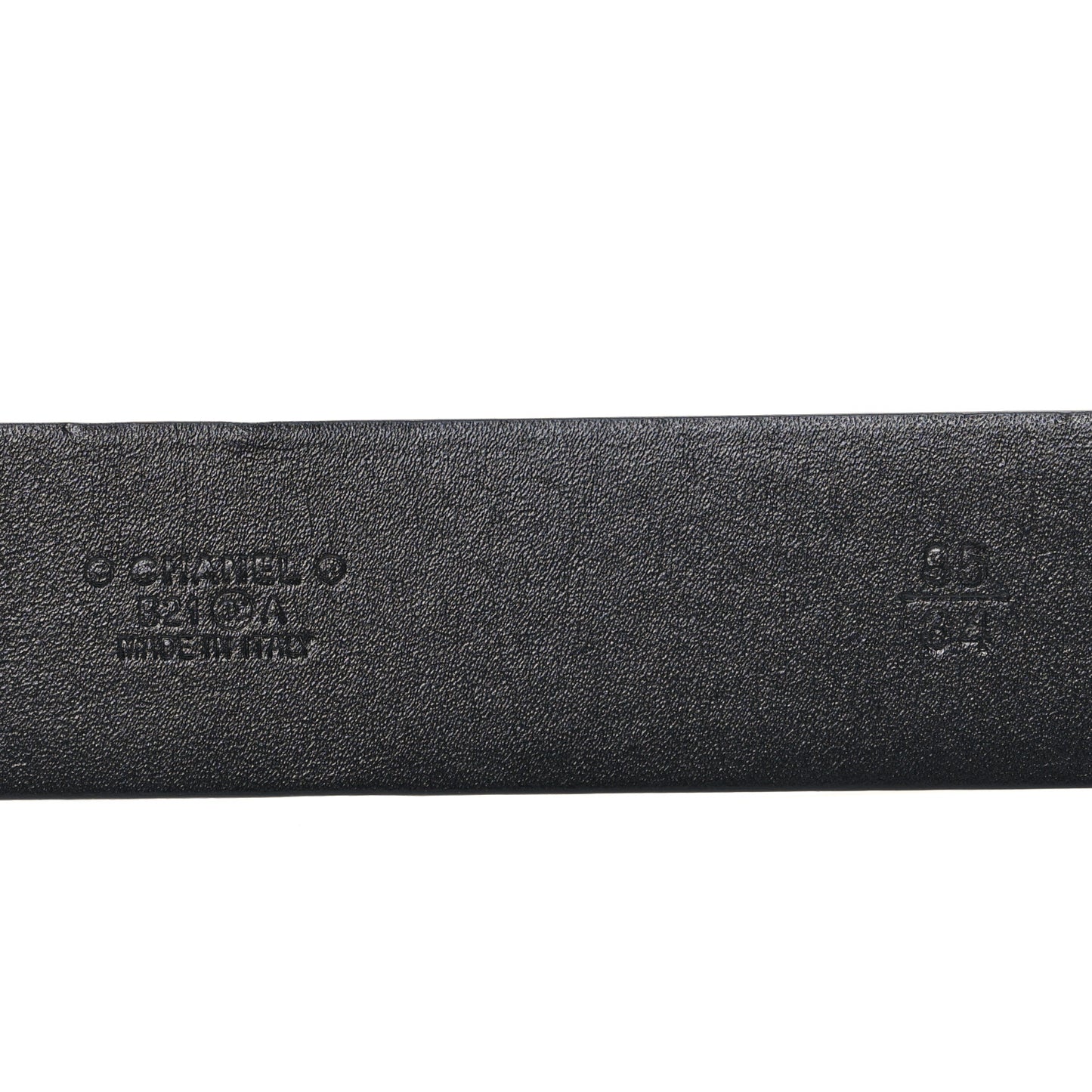 Calfskin Pearl Crystal CC Belt 85 34 Black