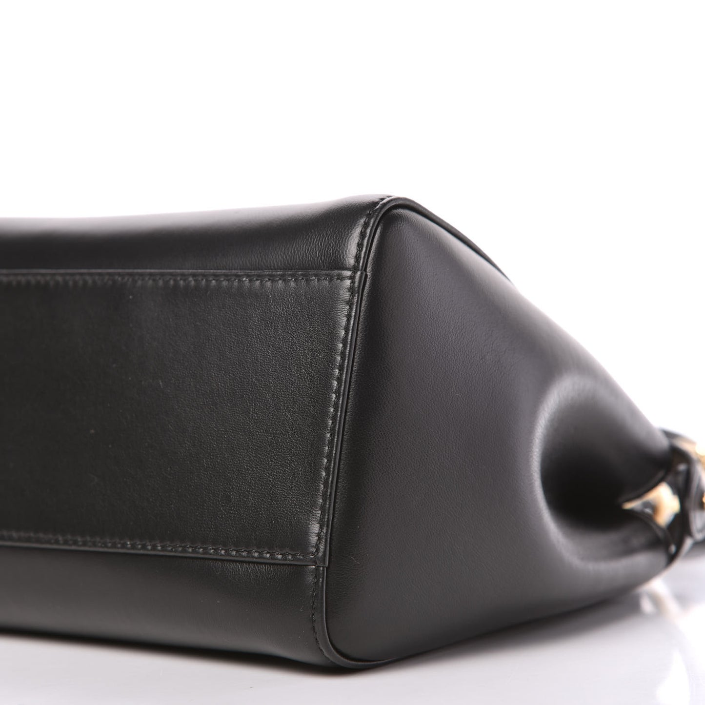 Nappa Stacked Bar Mini Peekaboo Iconic Satchel Black