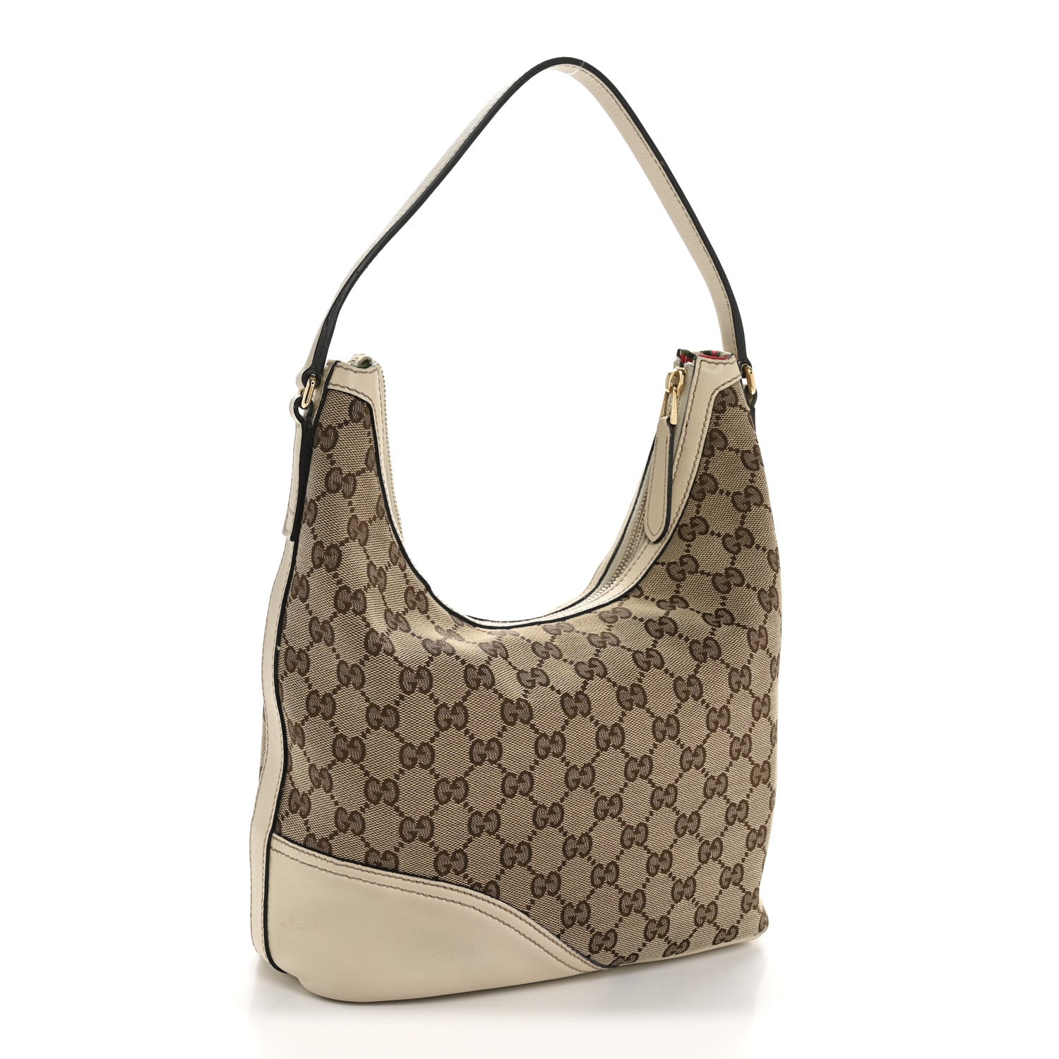 Gucci Monogram Medium New Britt Hobo Off White 3 of 15
