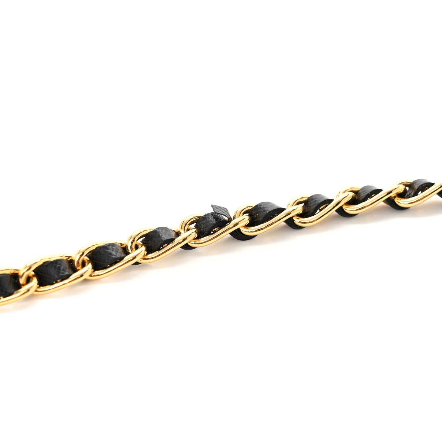 Saffiano Metal Oro Chain Wallet Black