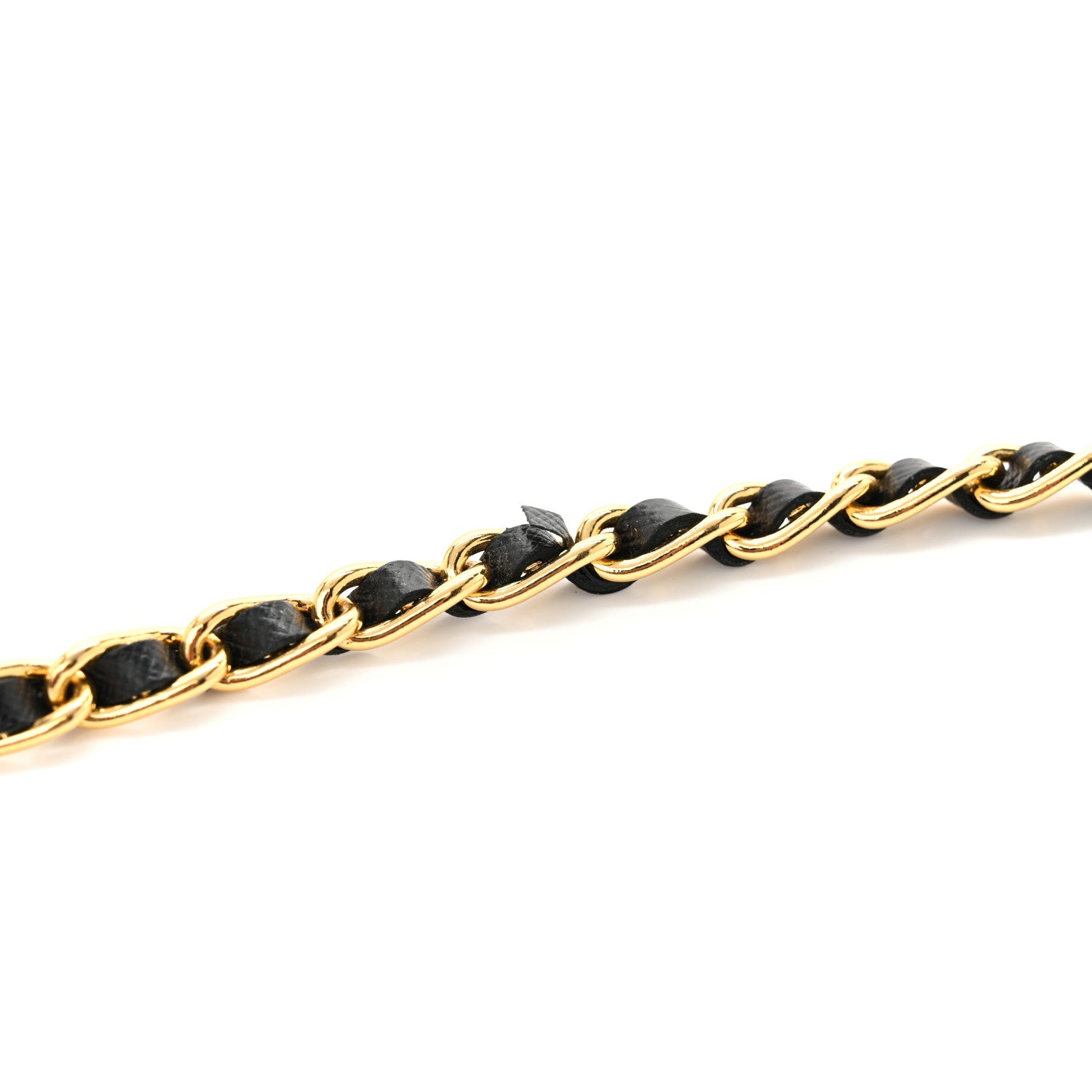 Prada Saffiano Metal Oro Chain Wallet Black 13 of 14