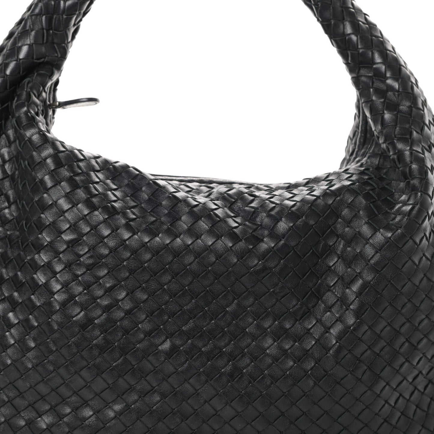 Nappa Intrecciato Large Veneta Hobo Black