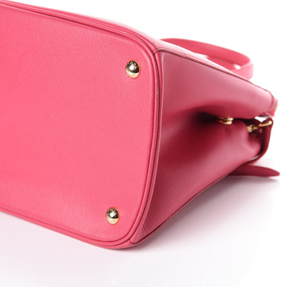 Prada Saffiano Double Zip Tote Peonia 9 of 9