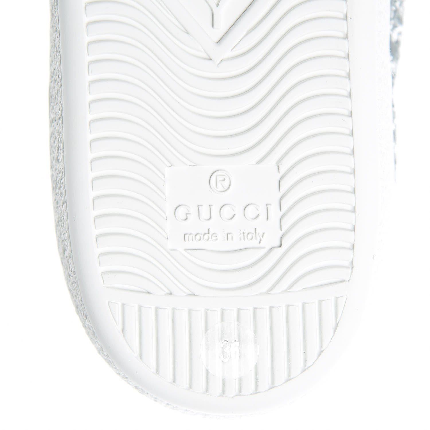 Gucci Glitter Web Ace Sneakers 36 Silver 7 of 9