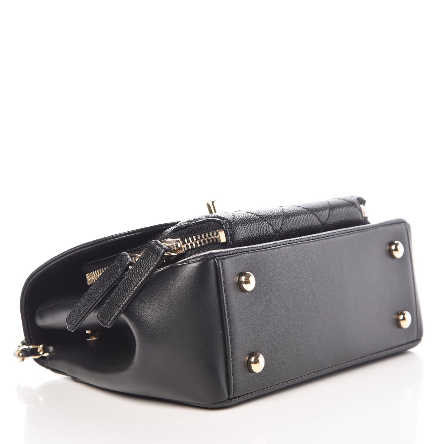 Caviar Quilted Small Business Affinity Flap Black